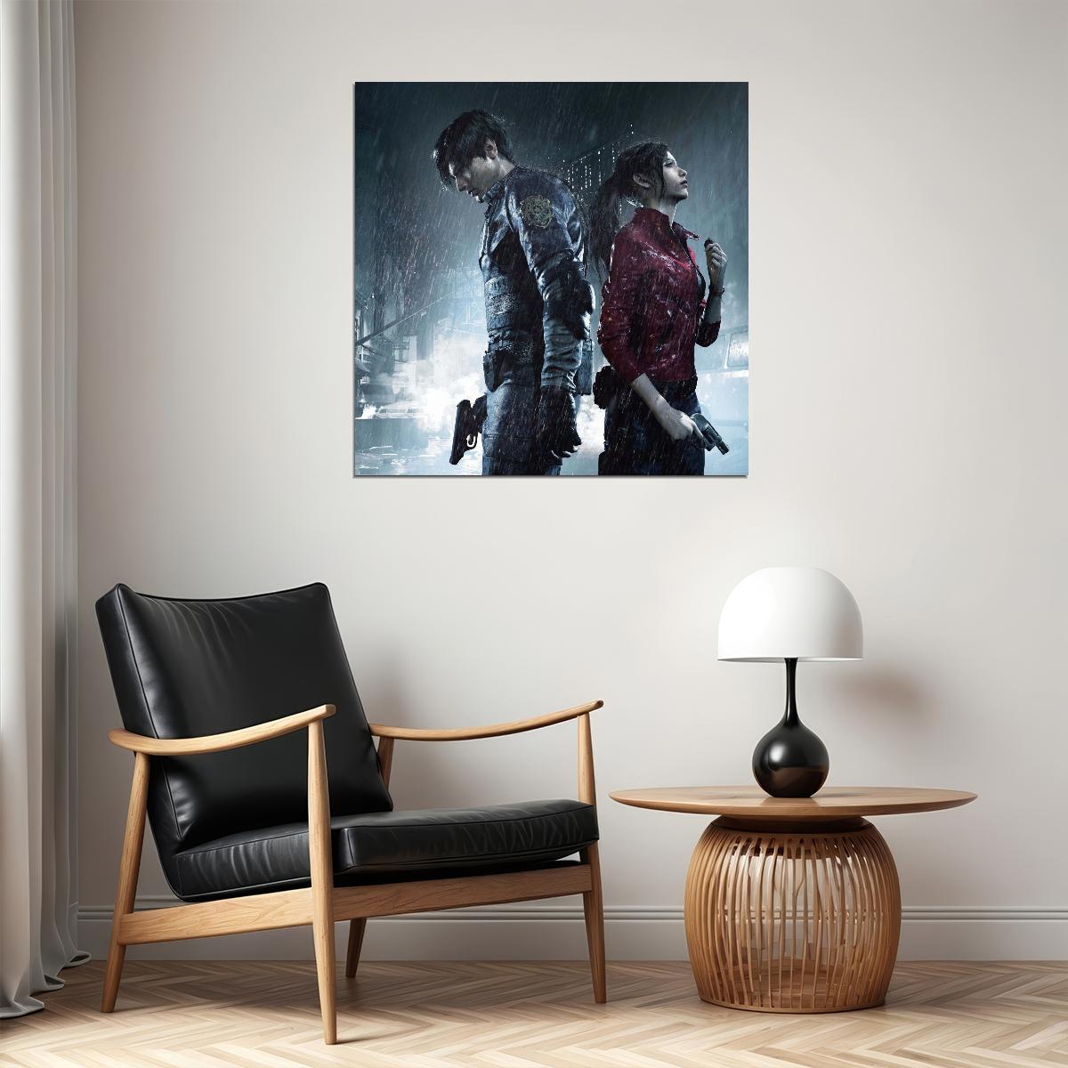 Resident Evil Video Game Poster Survival Horror Gamer Wall Art Print