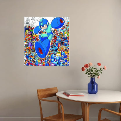 Mega Man Video Game Poster Nintendo Gamer Wall Art