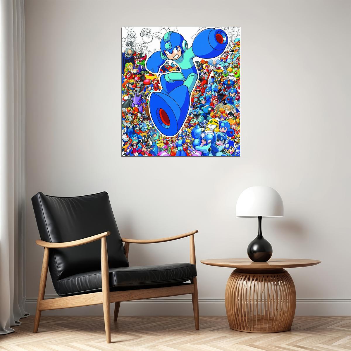 Mega Man Video Game Poster Nintendo Gamer Wall Art