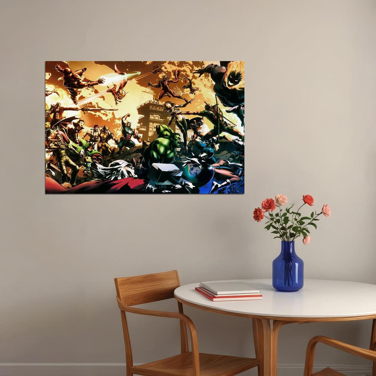 Marvel Vs. Capcom Video Game Poster Nintendo Gamer Wall Art