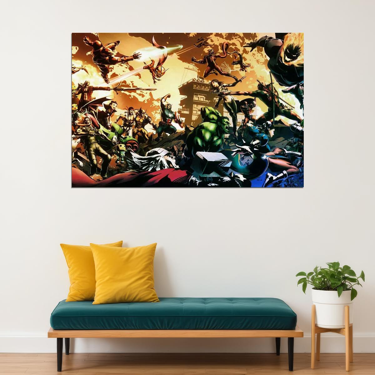 Marvel Vs. Capcom Video Game Poster Nintendo Gamer Wall Art