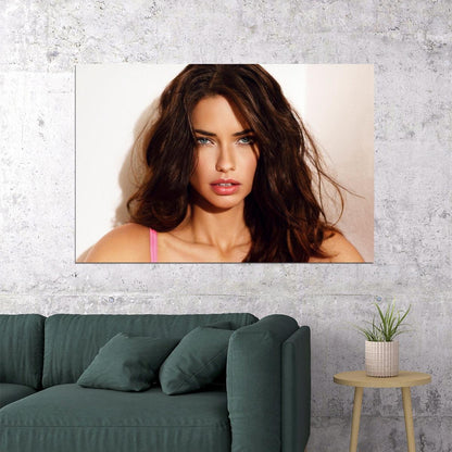 Adriana Lima Poster Supermodel Wall Art Fashion Icon Print