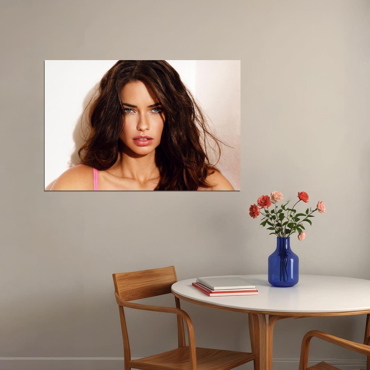 Adriana Lima Poster Supermodel Wall Art Fashion Icon Print