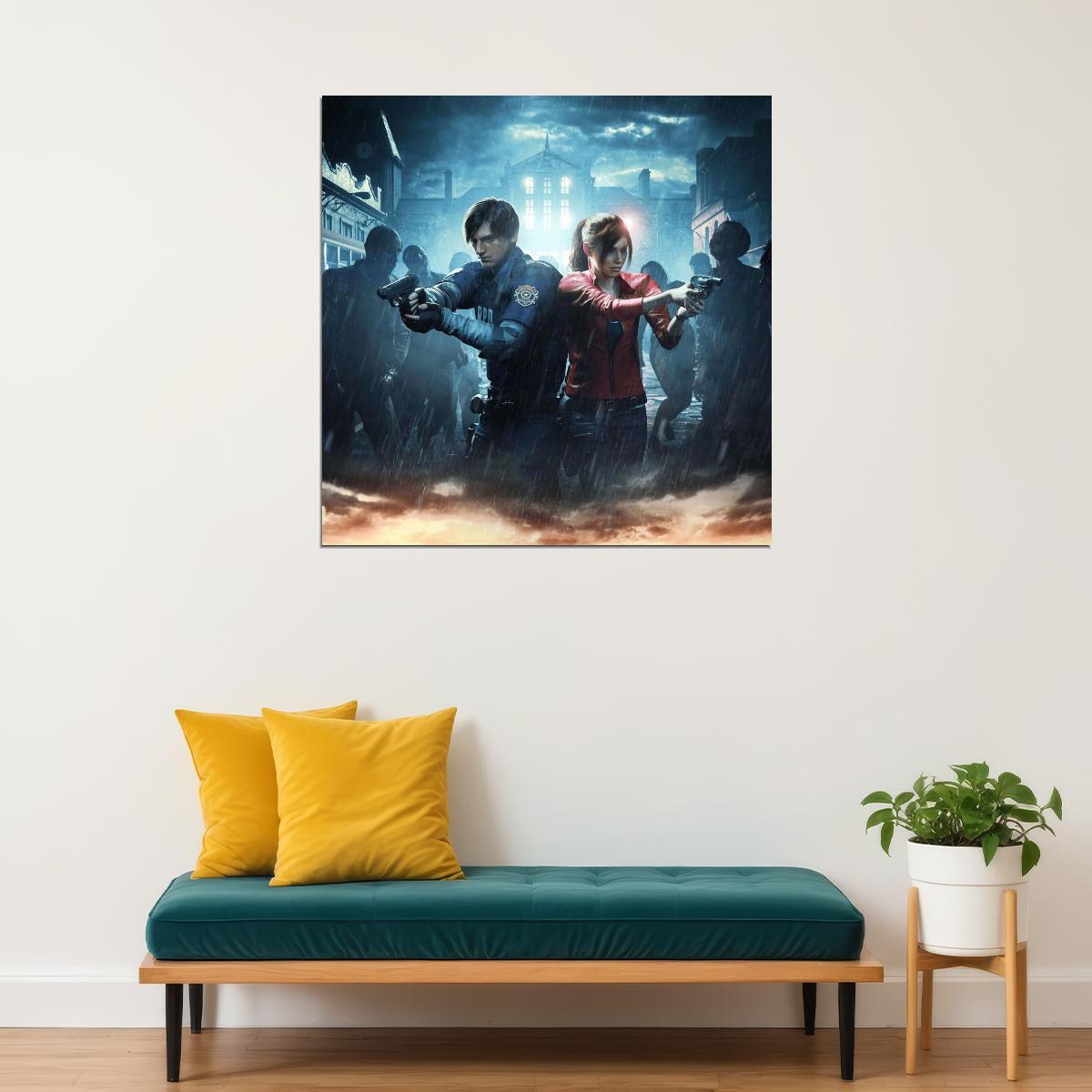 Resident Evil Video Game Poster Survival Horror Gamer Wall Art Print