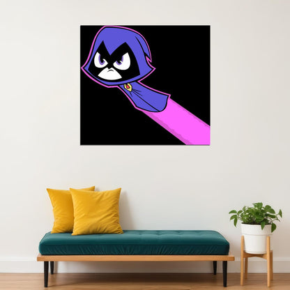 Teen Titans Raven Tv Show Movie Poster Iconic Animated Hero Wall Art - xonomax