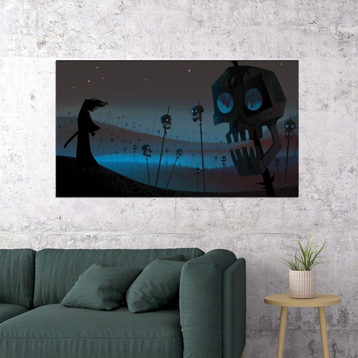Samurai Jack Animated Tv Series Movie Poster Classic Cartoon Wall Art