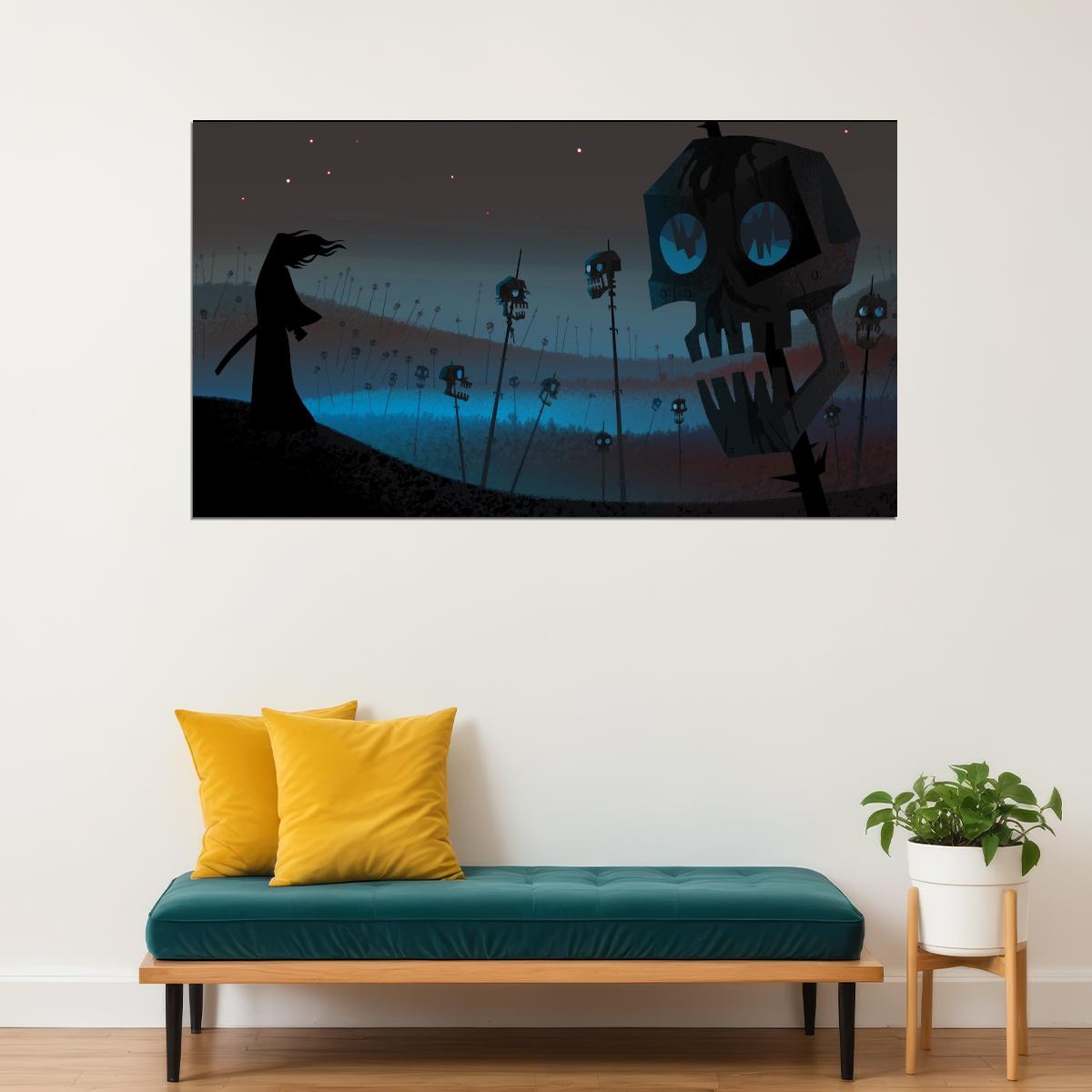 Samurai Jack Animated Tv Series Movie Poster Classic Cartoon Wall Art