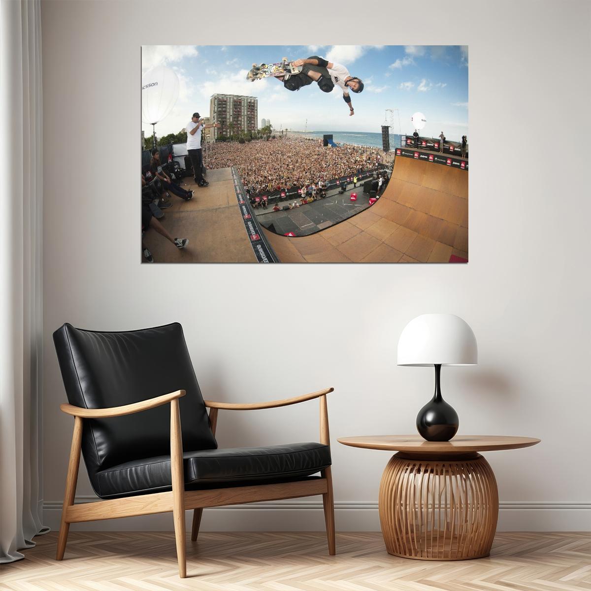 Tony Hawk Poster Iconic Skateboarding Legend Inspirational Extreme Sports Print