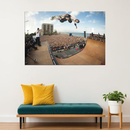 Tony Hawk Poster Iconic Skateboarding Legend Inspirational Extreme Sports Print