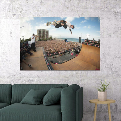 Tony Hawk Poster Iconic Skateboarding Legend Inspirational Extreme Sports Print