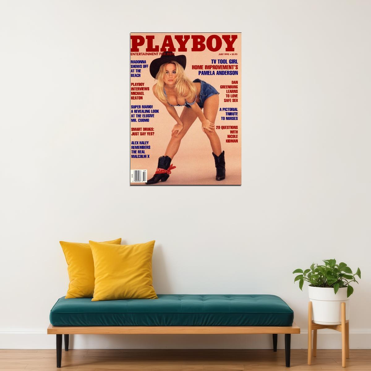 Pamela Anderson Playboy Magazine Poster Hollywood 80s 90s Actress Icon Model Wall Art