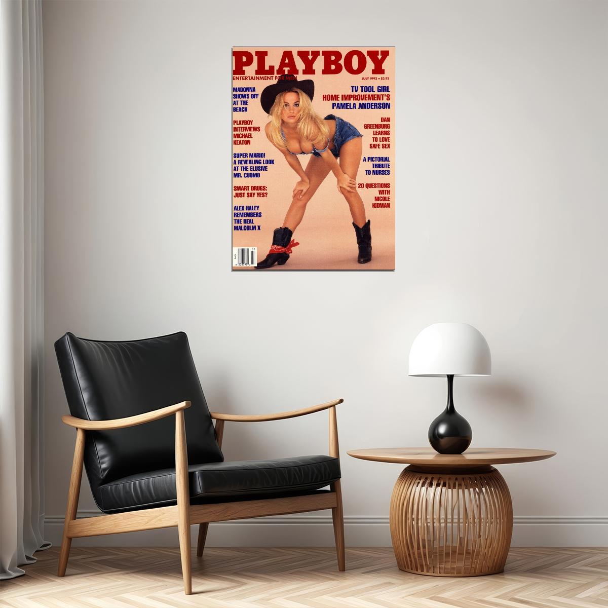 Pamela Anderson Playboy Magazine Poster Hollywood 80s 90s Actress Icon Model Wall Art