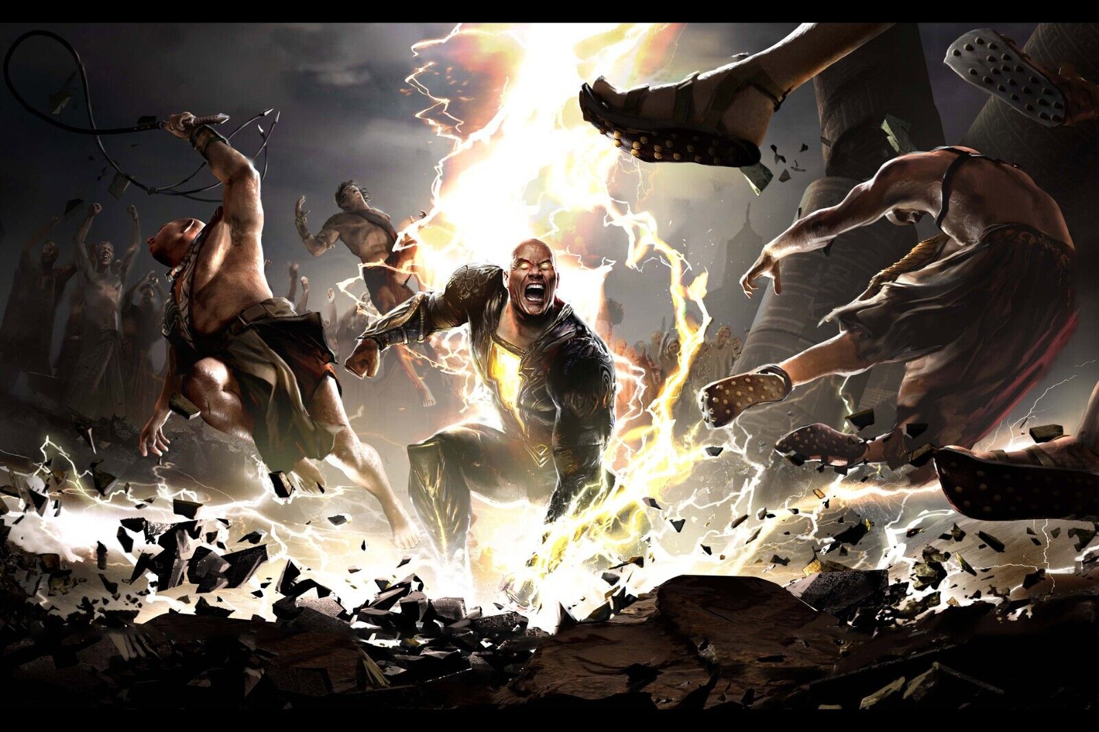 Black Adam Movie Poster Dc Comics Superhero Wall Art Comic Film Print - xonomax