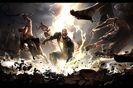 Black Adam Movie Poster Dc Comics Superhero Wall Art Comic Film Print - xonomax