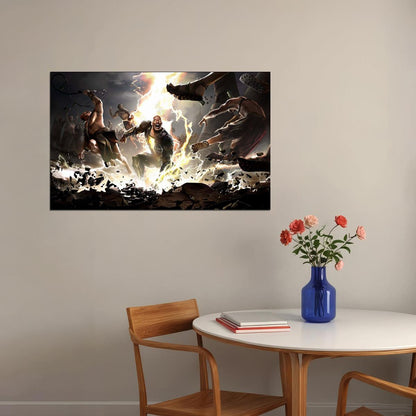 Black Adam Movie Poster Dc Comics Superhero Wall Art Comic Film Print - xonomax