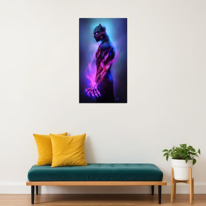 Black Panther Movie Poster Marvel Superhero Wall Art Comic Film Print - xonomax