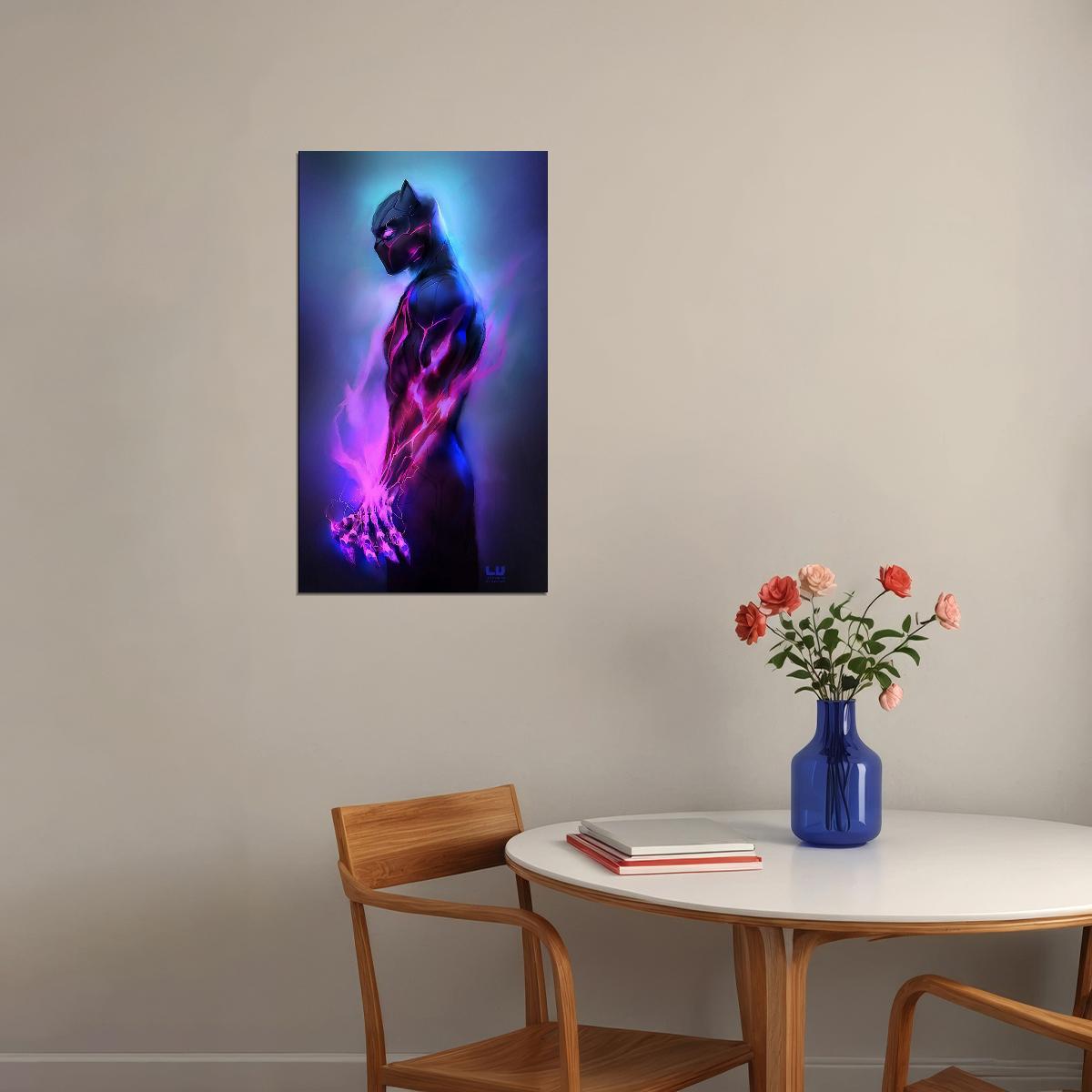 Black Panther Movie Poster Marvel Superhero Wall Art Comic Film Print - xonomax
