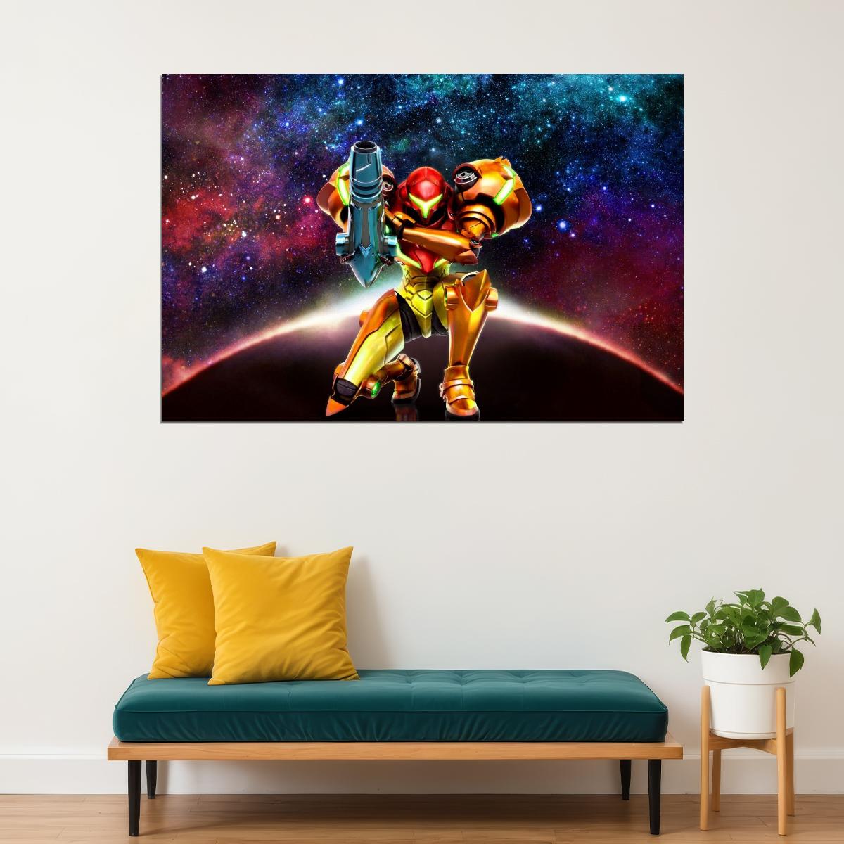 Metroid Samus Aran Video Game Poster Nintendo Gamer Wall Art