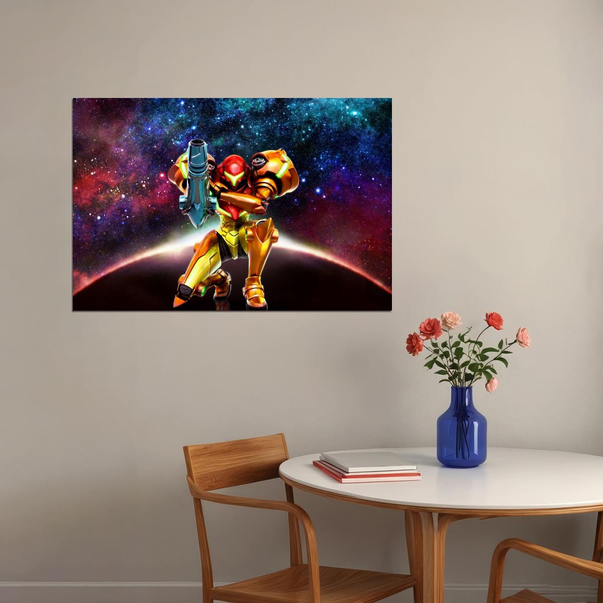 Metroid Samus Aran Video Game Poster Nintendo Gamer Wall Art