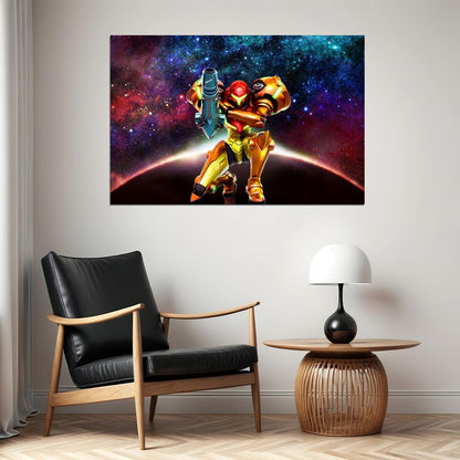 Metroid Samus Aran Video Game Poster Nintendo Gamer Wall Art