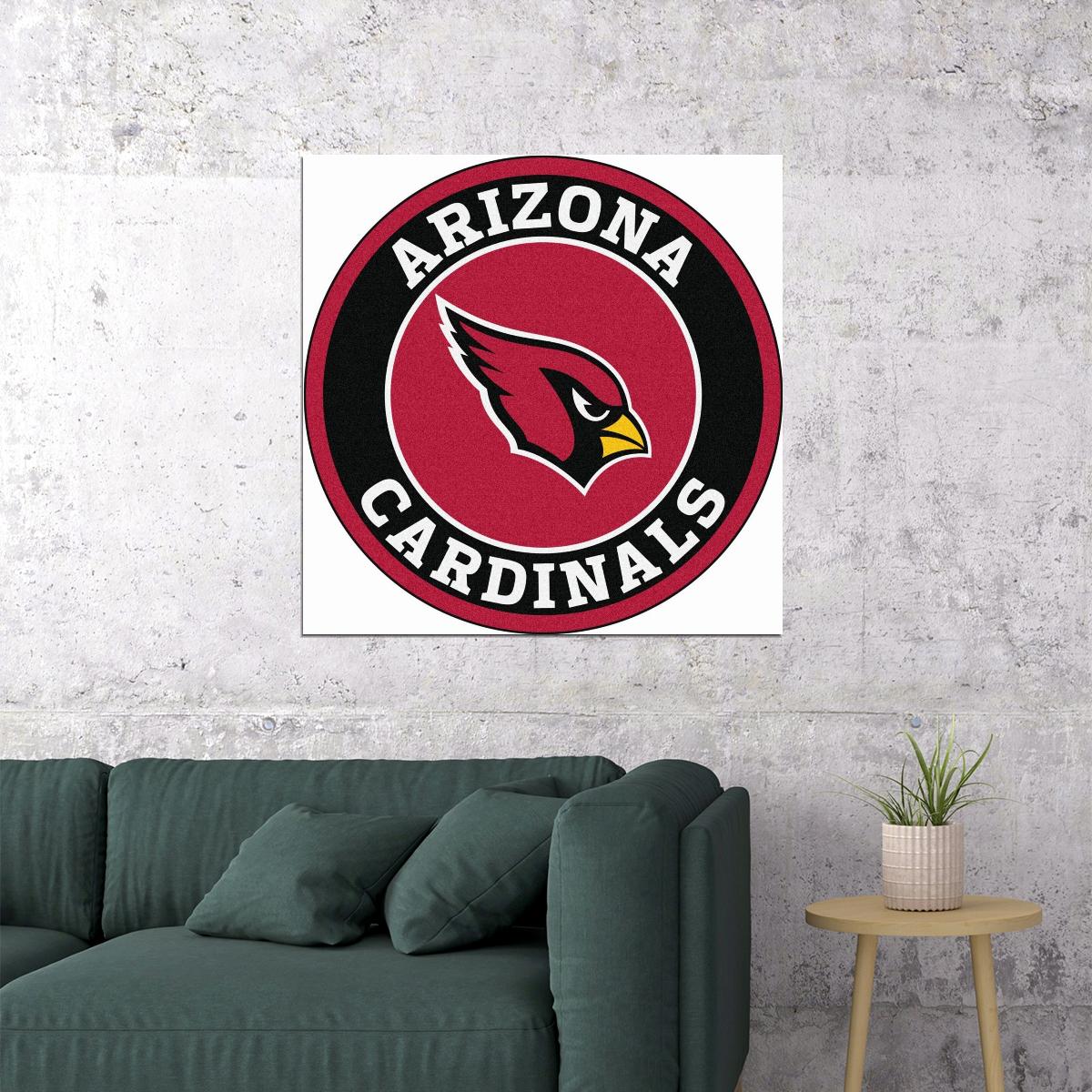 Arizona Cardinals Logo Poster Nfl Football Team Wall Art Sports Print