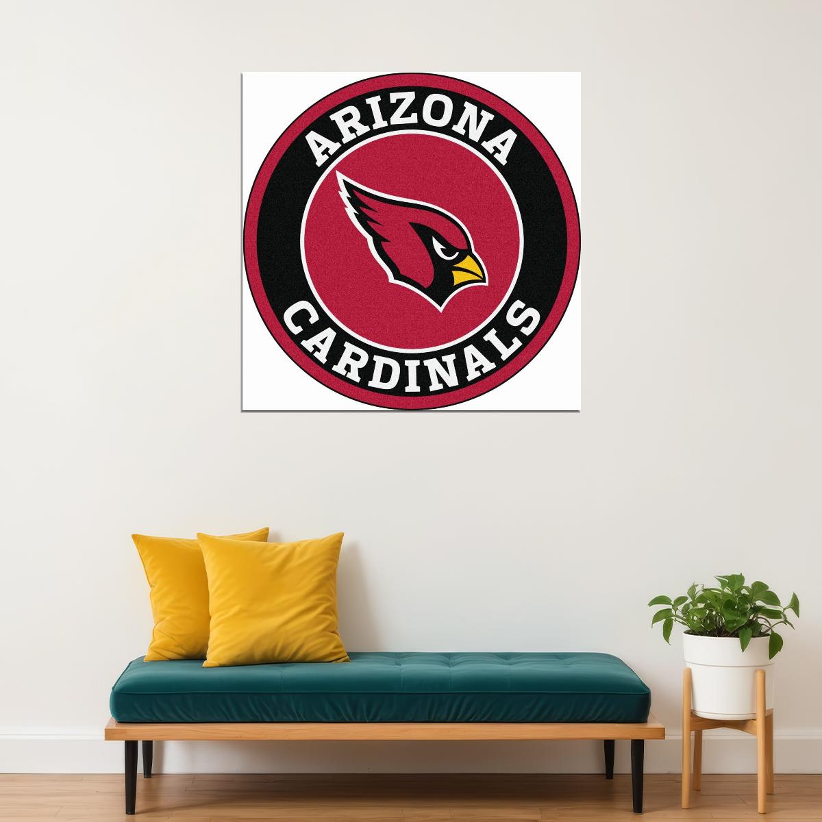 Arizona Cardinals Logo Poster Nfl Football Team Wall Art Sports Print