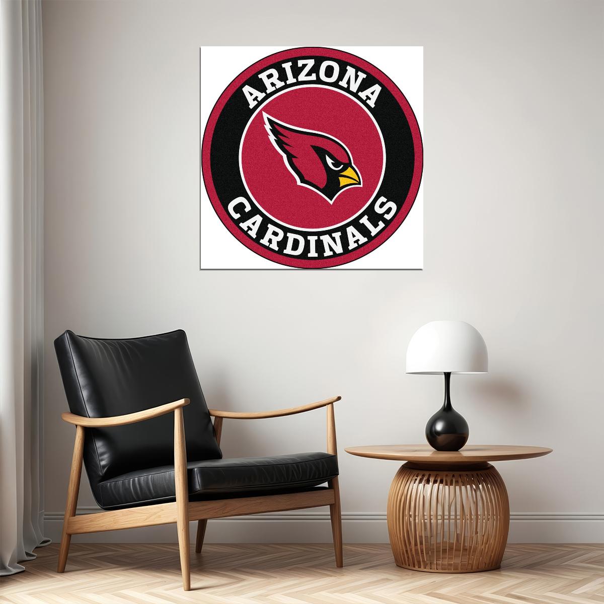 Arizona Cardinals Logo Poster Nfl Football Team Wall Art Sports Print