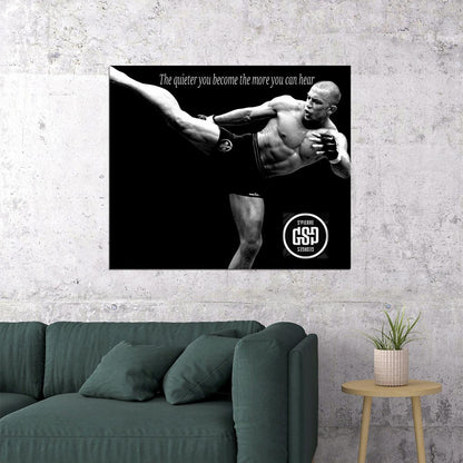 Georges St-pierre Gsp Poster Ufc Champion Wall Art Motivational Sports Print