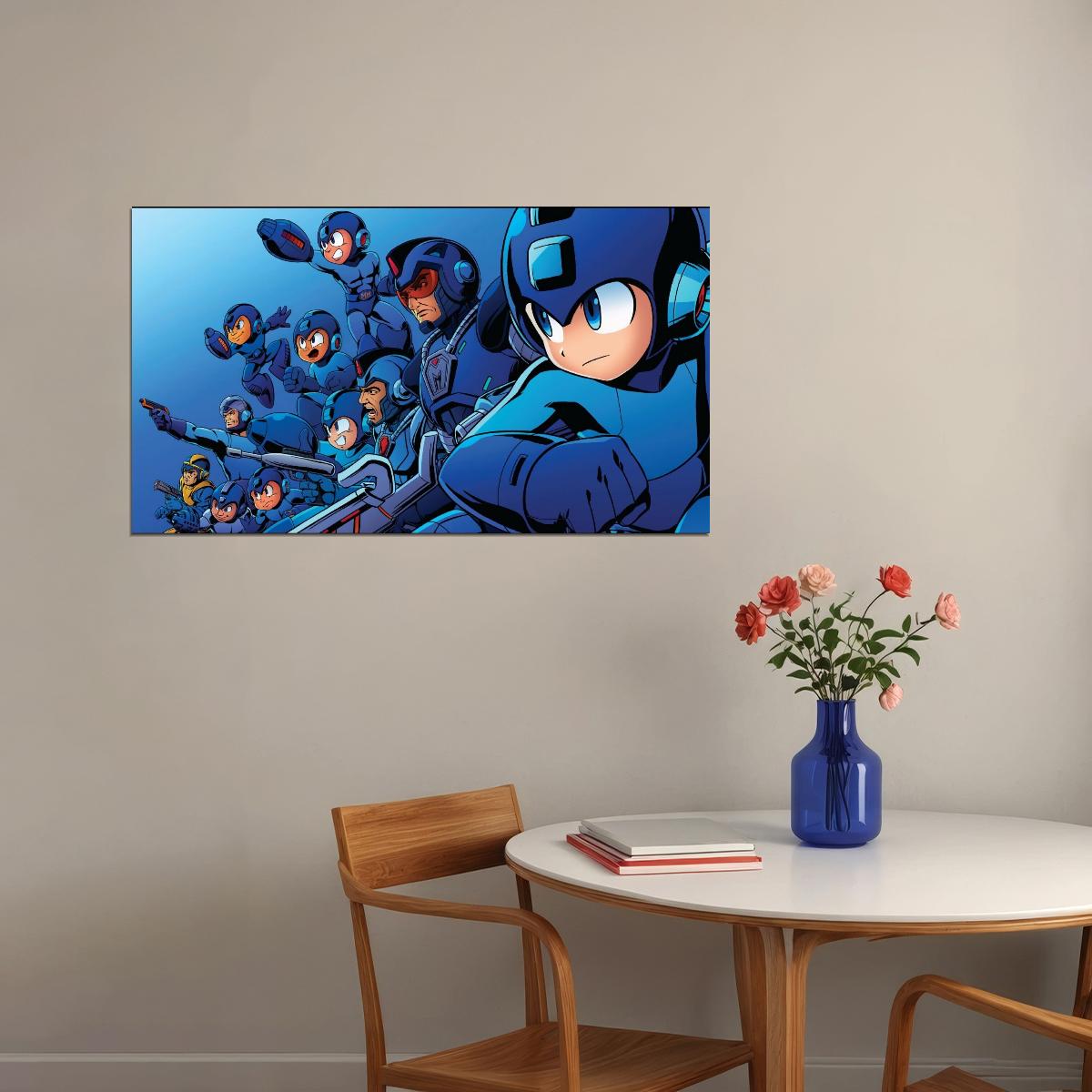 Mega Man Video Game Poster Nintendo Gamer Wall Art