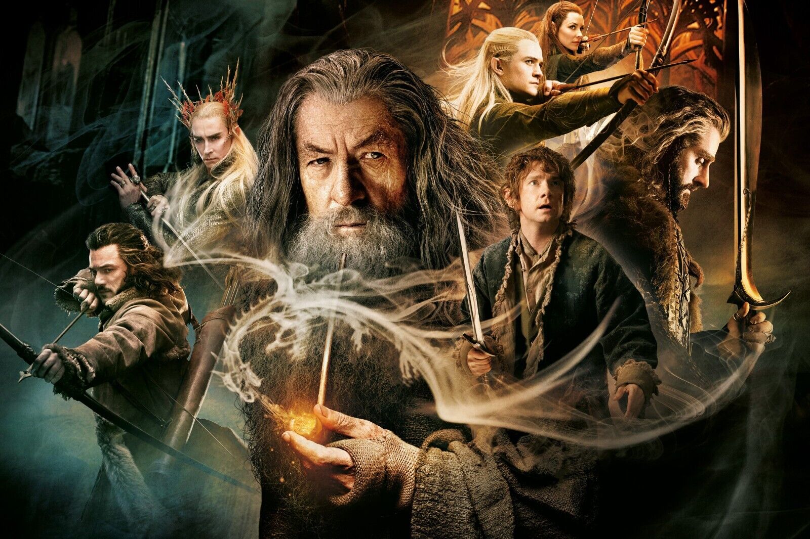 The Hobbit Movie Poster 2012 Iconic Fantasy Adventure Art Print - xonomax