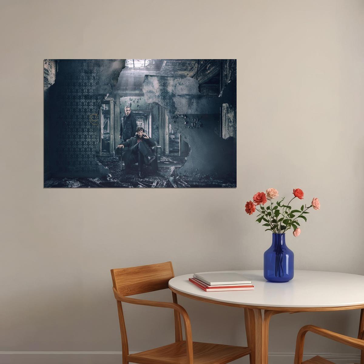 Sherlock Tv Show Movie Poster Detective Series Wall Print - xonomax
