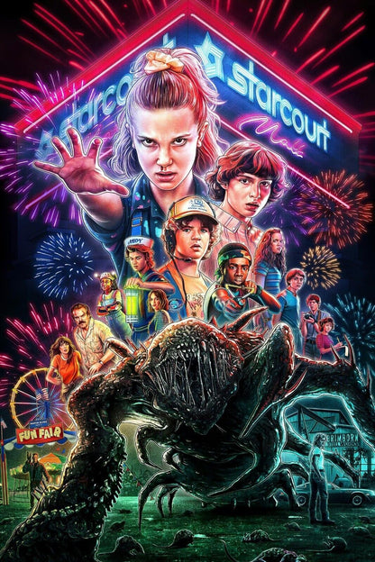 Stranger Things Tv Show Movie Poster Retro Sci-fi Print - xonomax
