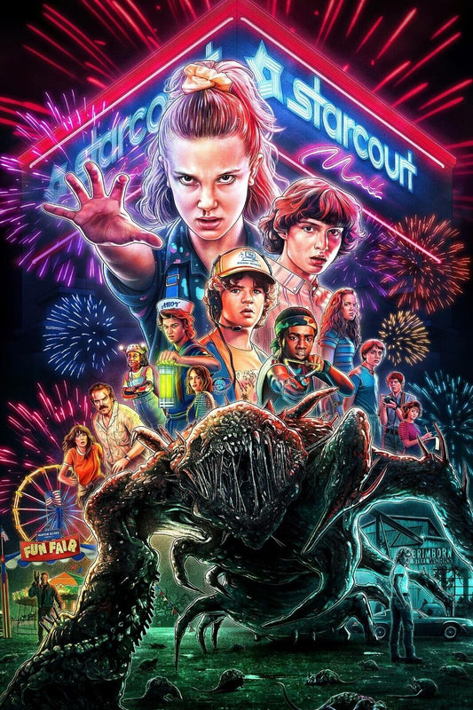 Stranger Things Tv Show Movie Poster Retro Sci-fi Print - xonomax