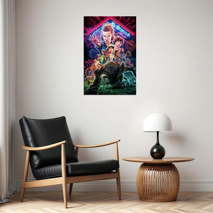 Stranger Things Tv Show Movie Poster Retro Sci-fi Print - xonomax