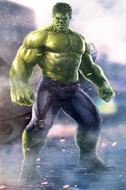 Hulk Movie Poster Marvel Superhero Film Wall Art Comic Book Print