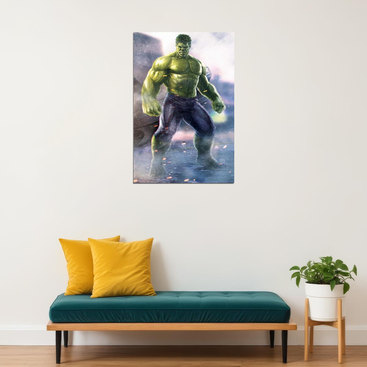 Hulk Movie Poster Marvel Superhero Film Wall Art Comic Book Print