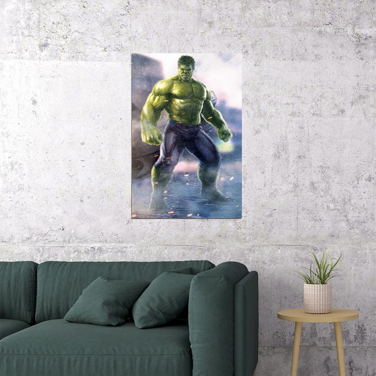 Hulk Movie Poster Marvel Superhero Film Wall Art Comic Book Print