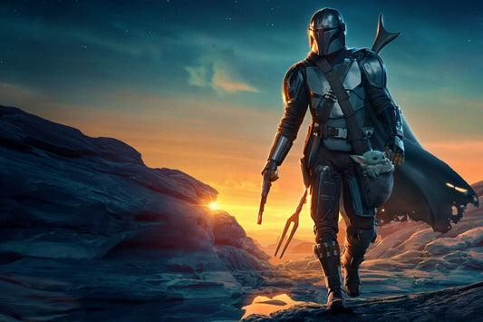 The Mandalorian Tv Series Poster Iconic Star Wars Sci-fi Art Print - xonomax
