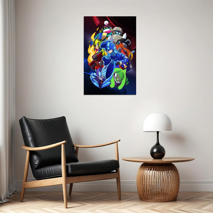 Mega Man Video Game Poster Nintendo Gamer Wall Art