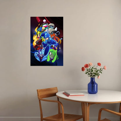 Mega Man Video Game Poster Nintendo Gamer Wall Art