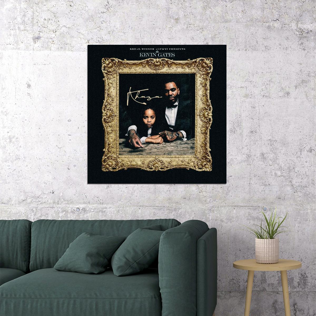 Kevin Gates All In Poster - Kevin Gates Khaza Album Cover Art Music Poster Rap Wall Print ...