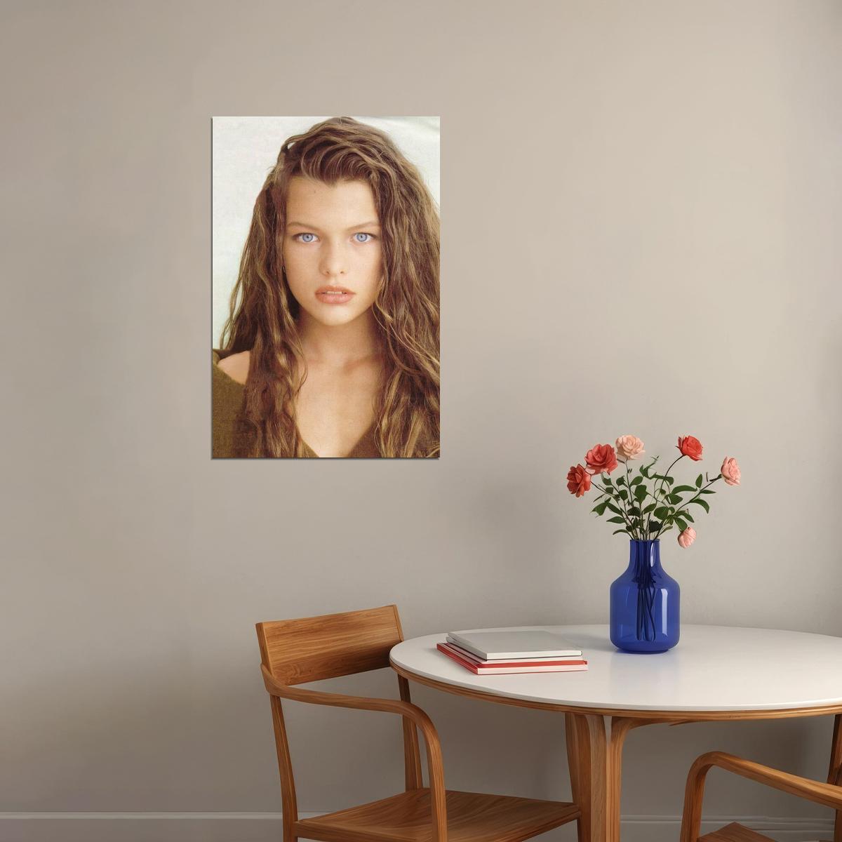 Milla Jovovich Young Celebrity Poster Famous Actress Hollywood Wall Art