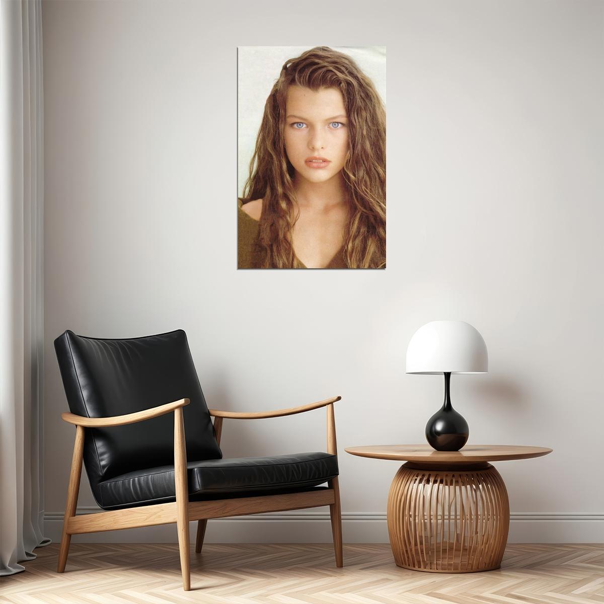 Milla Jovovich Young Celebrity Poster Famous Actress Hollywood Wall Art