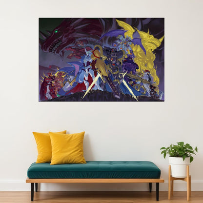 Digimon Anime Poster Japanese Animation Wall Art Digital Monsters Series Print