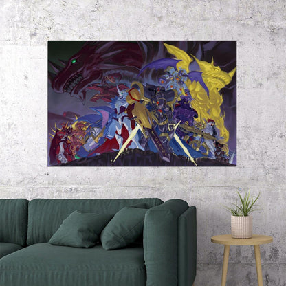 Digimon Anime Poster Japanese Animation Wall Art Digital Monsters Series Print