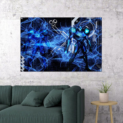 Metroid Samus Aran Video Game Poster Nintendo Gamer Wall Art