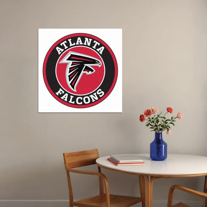 Atlanta Falcons Logo Poster Nfl Football Team Wall Art Sports Print