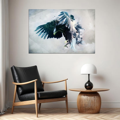 American Bald Eagle Poster National Bird Wall Art Wildlife Photography Print - xonomax