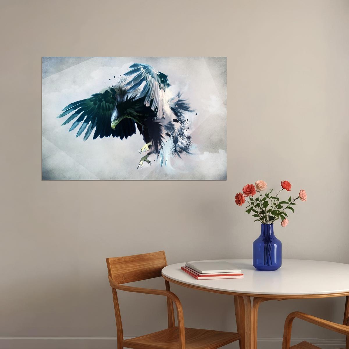 American Bald Eagle Poster National Bird Wall Art Wildlife Photography Print - xonomax