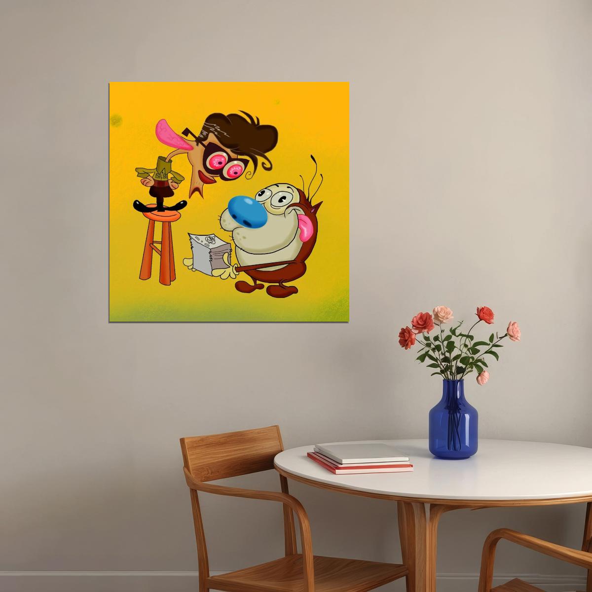 The Ren & Stimpy Show Tv Series Poster Iconic Animated Comedy Art Print - xonomax